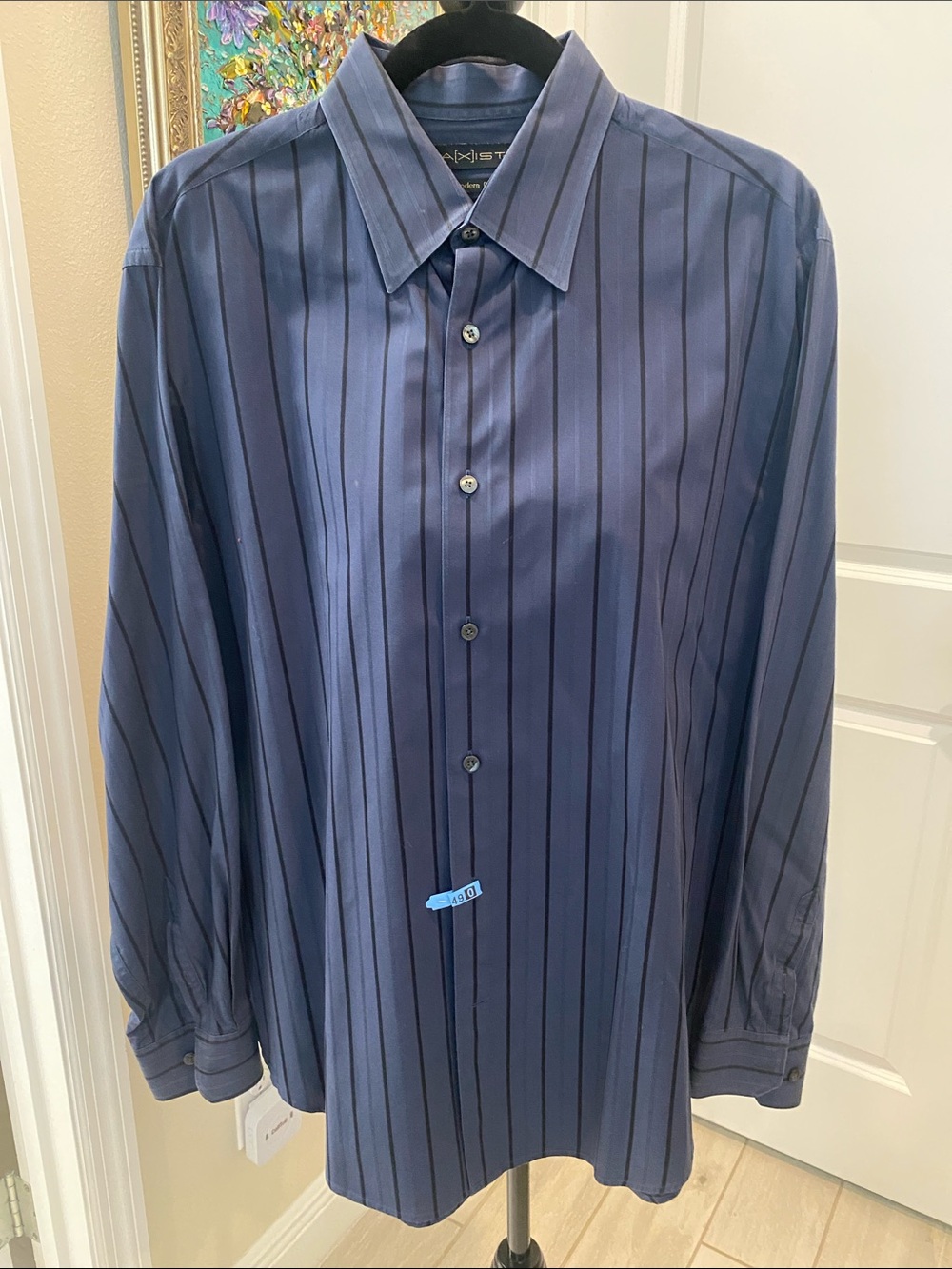 Axist Navy and Black Striped Button-Down Shirt